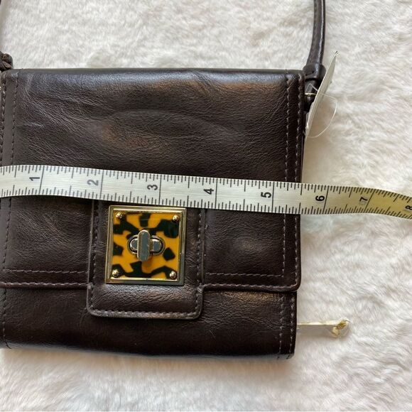 Liz Claiborne New With Tags Brown Leather Crossbody Purse - Picture 15 of 15